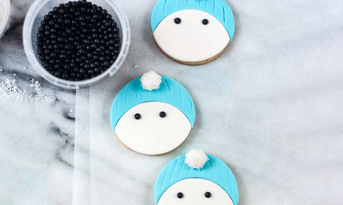 snowman cookie eyes