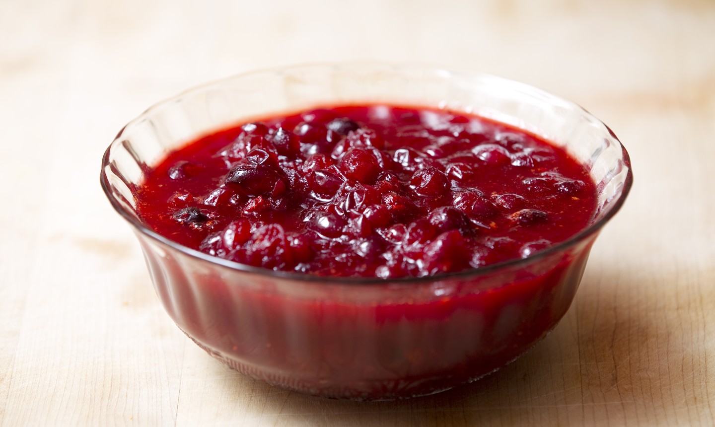 glass bowl of cranberry-orange sauce