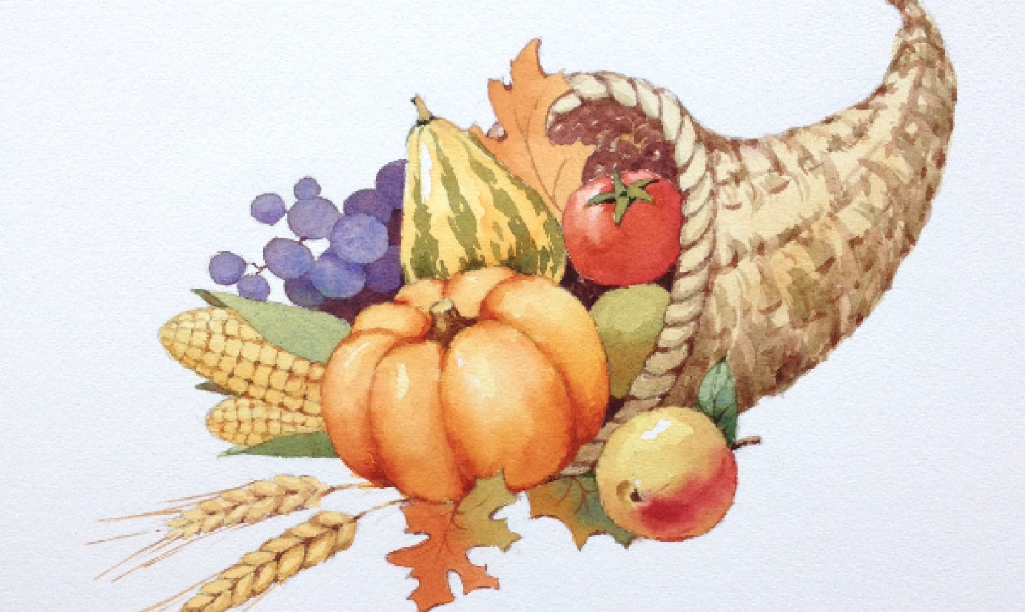 Completed cornucopia painting