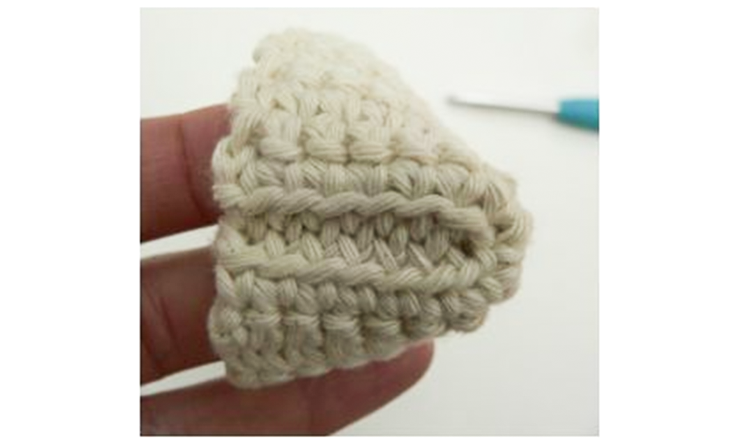 crochet baby bootie seam ridge