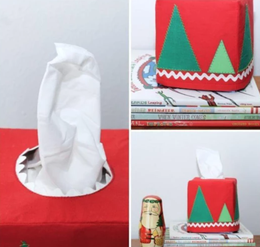 christmas tissue box cover