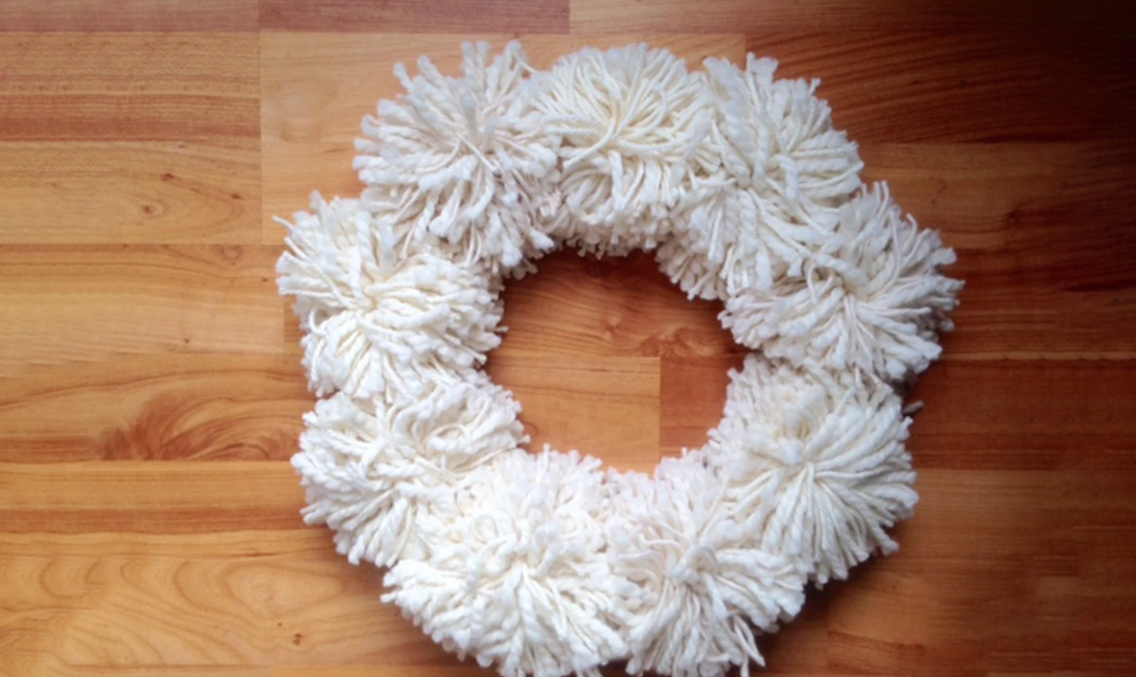 homemade christmas yarn wreaths