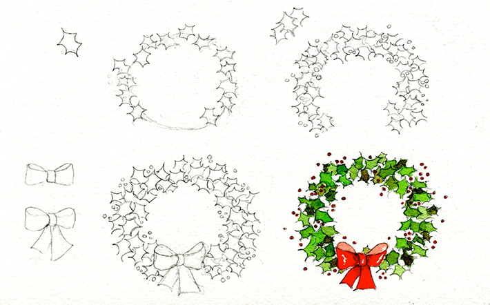 easy cool christmas drawings