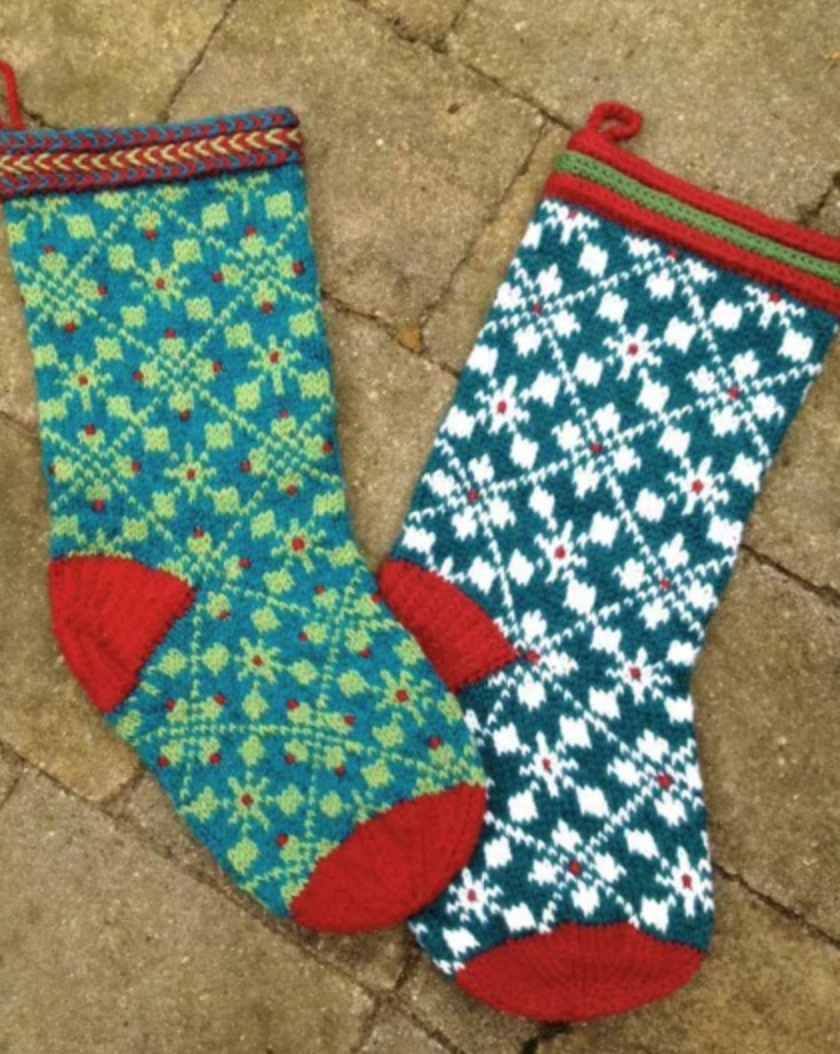 Knitted Winter Christmas Stocking – Crafted Decor