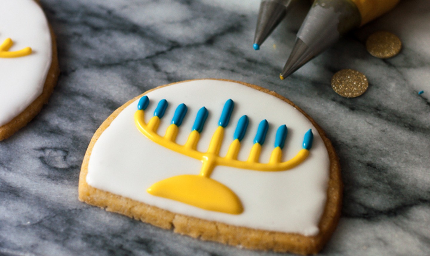 piping menorah candles