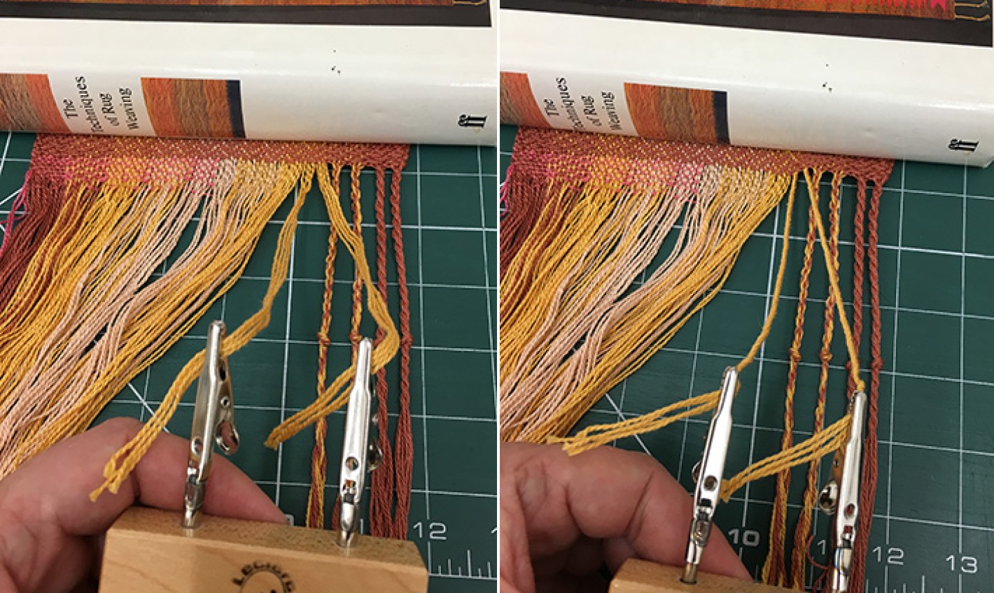 clipping and twisting scarf fringe