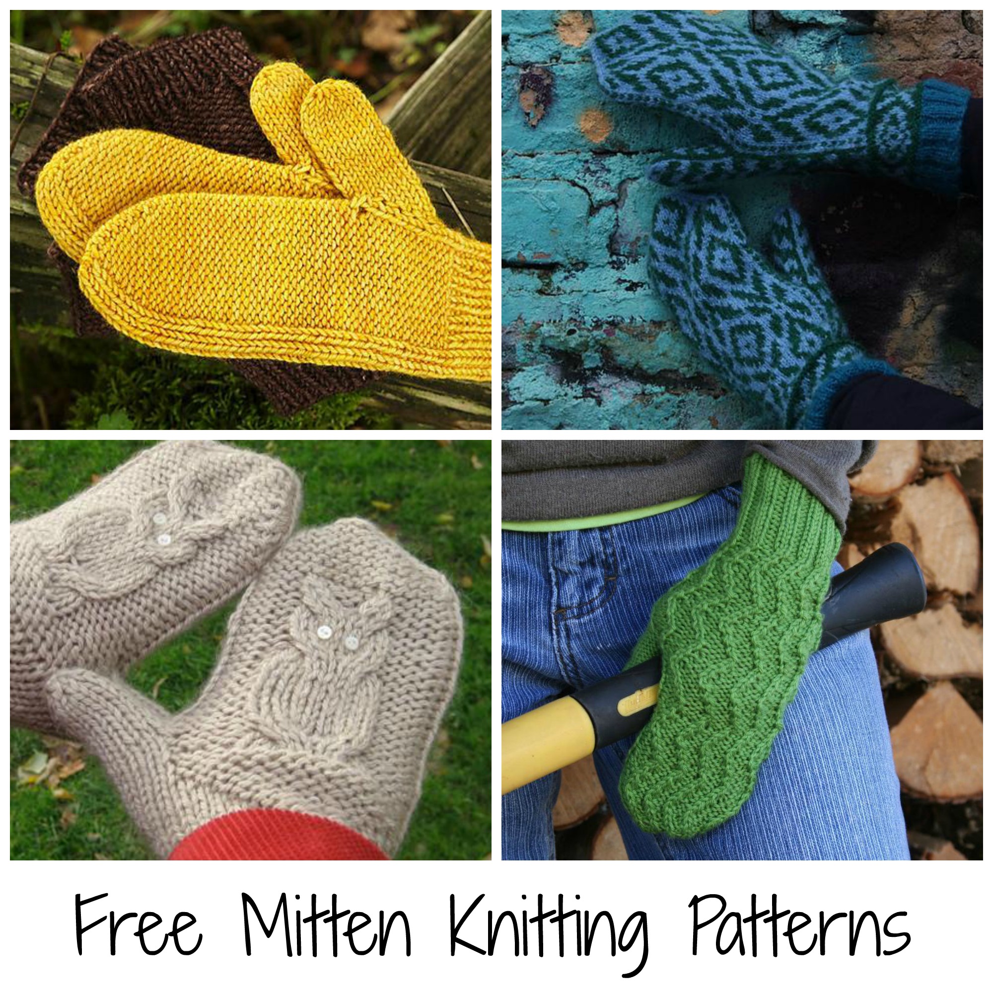 10 FREE Mitten Patterns to Knit