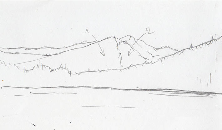 simple mountain drawings