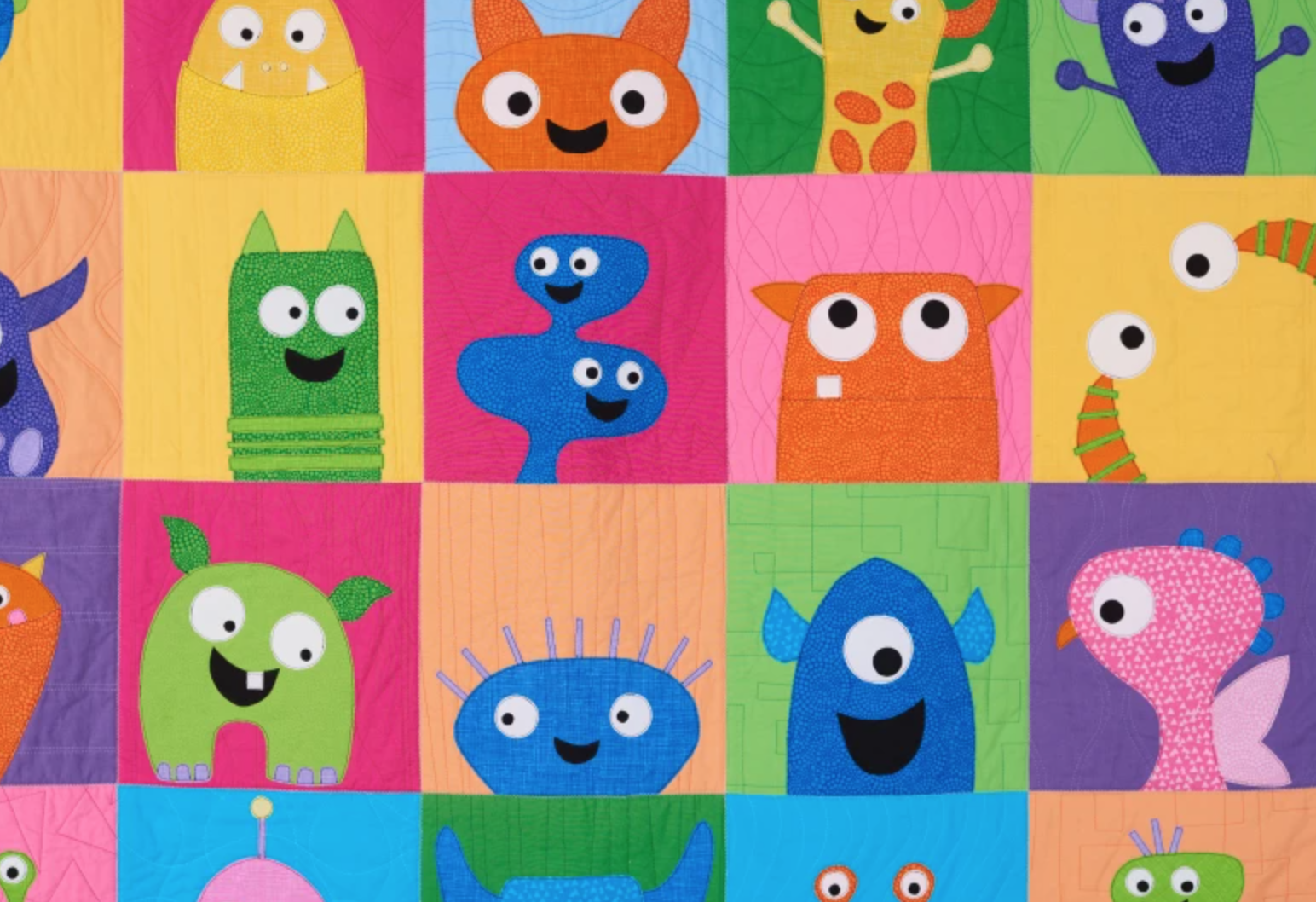 silly monster quilt