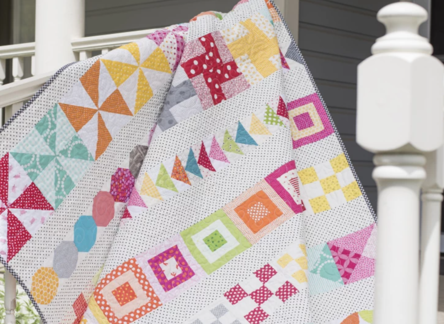 colorful patterned quilt