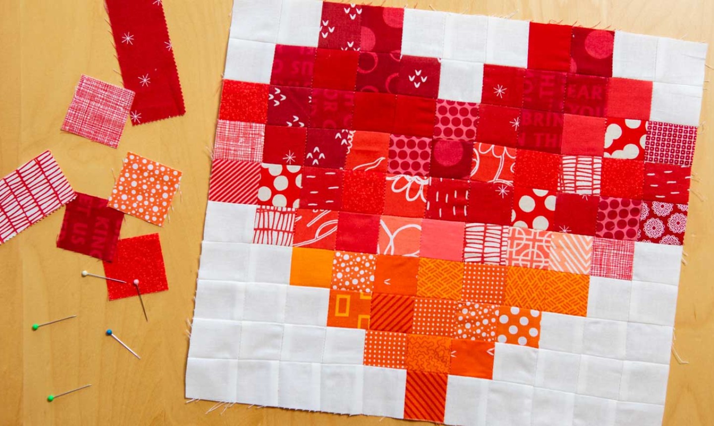 pixelated heart quilt block2