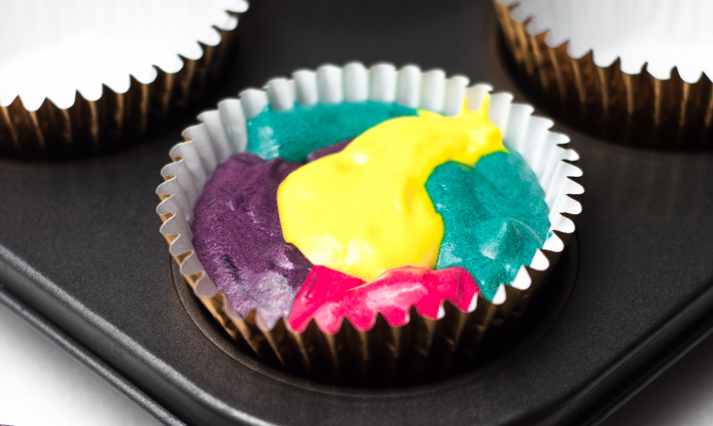 rainbow cupcake batter