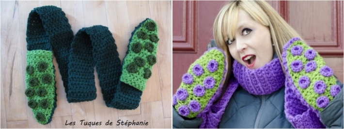 Octopus Scarf Mittens