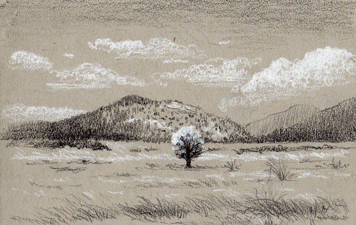 mountain landscape drawings