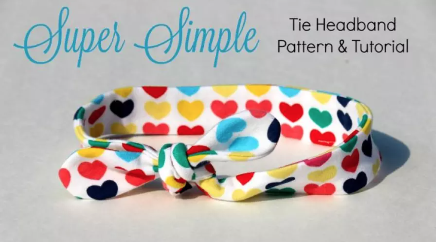 super simple polka dot tied headband