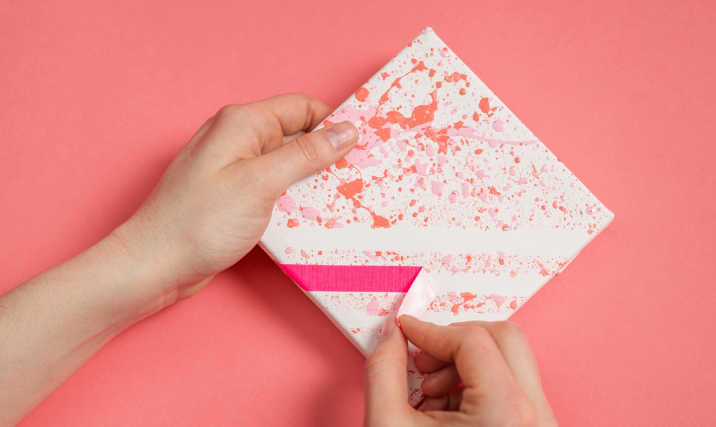 DIY Splatter Paint Popsicle Stick Runner