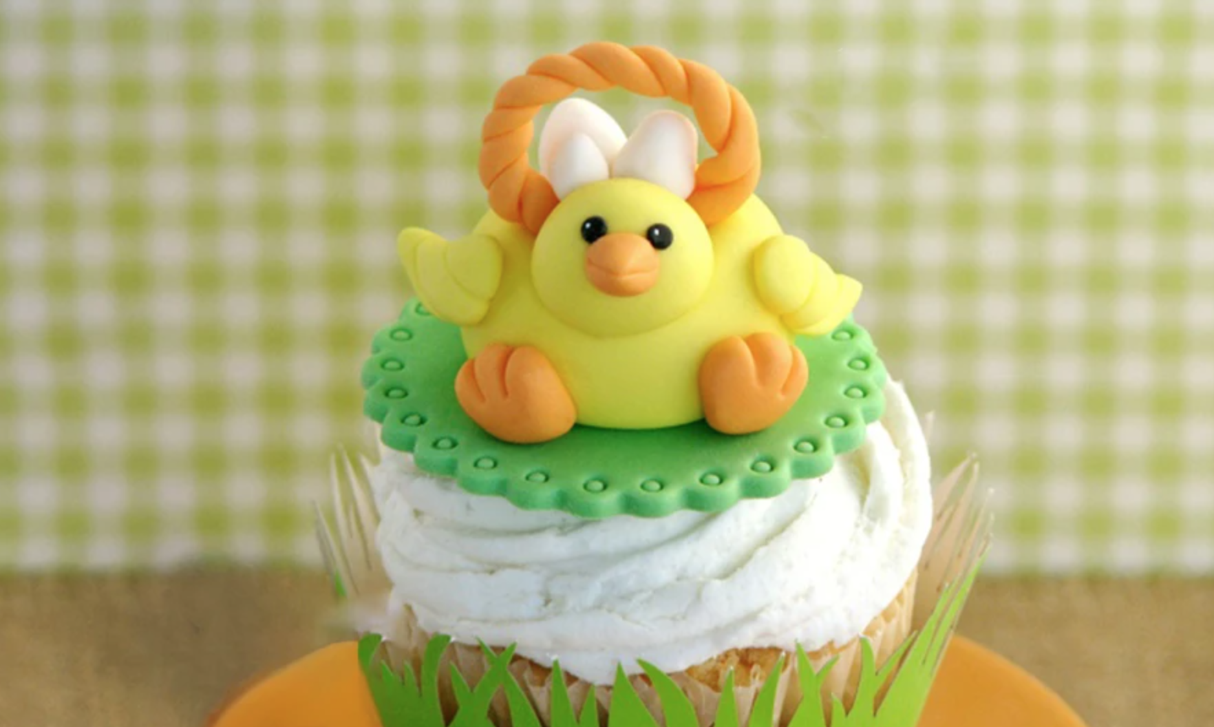 spring chick fondant topper