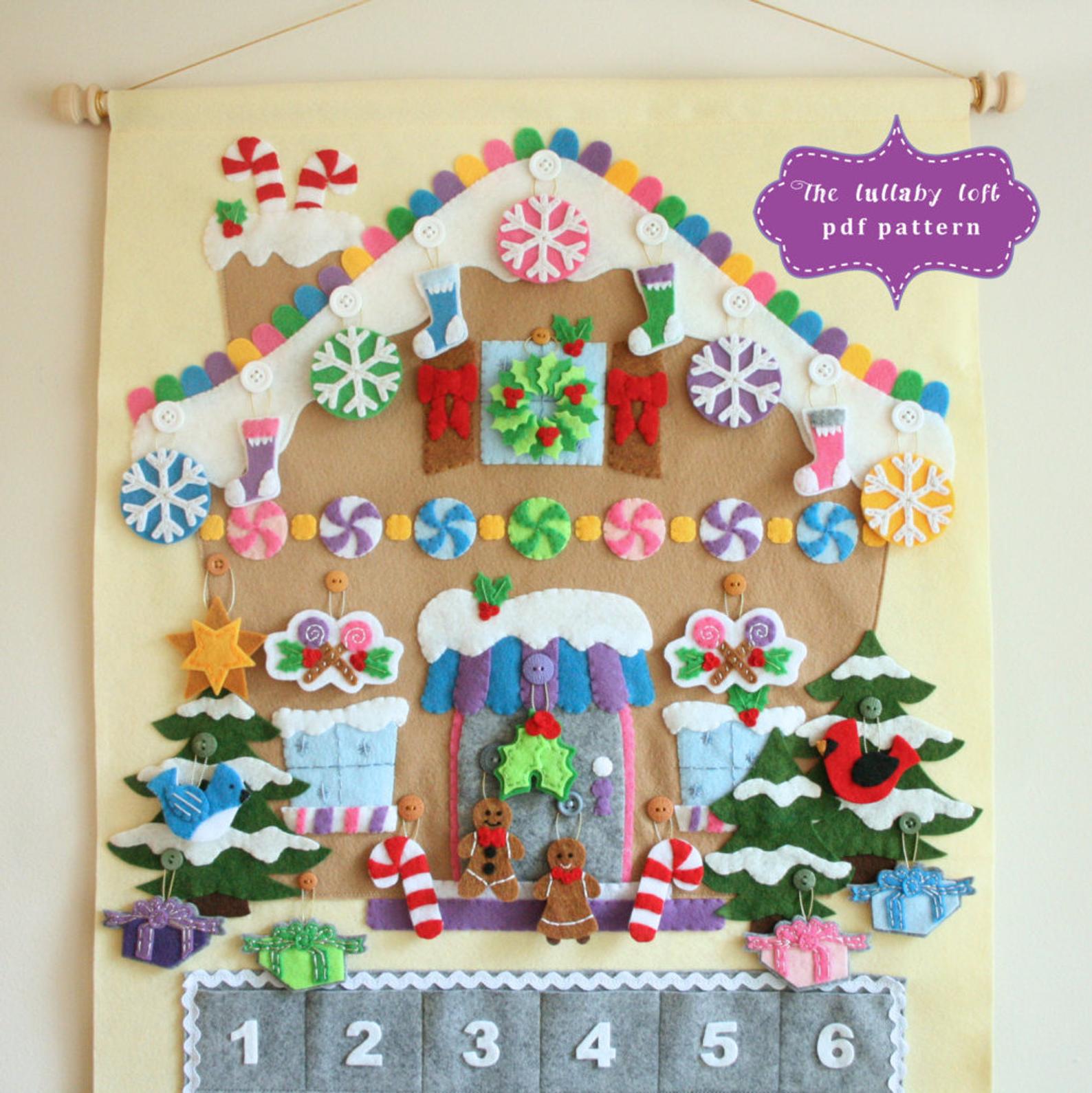 Wall Hanging Advent Calendar, Christmas Countdown, Woodland Animals