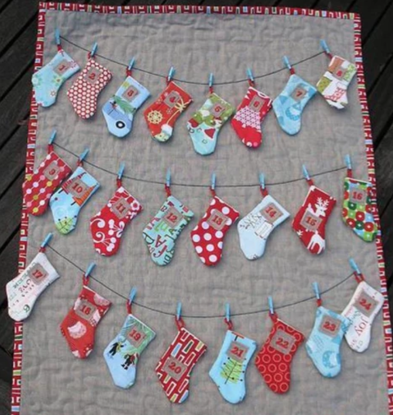 mini stocking advent calendar