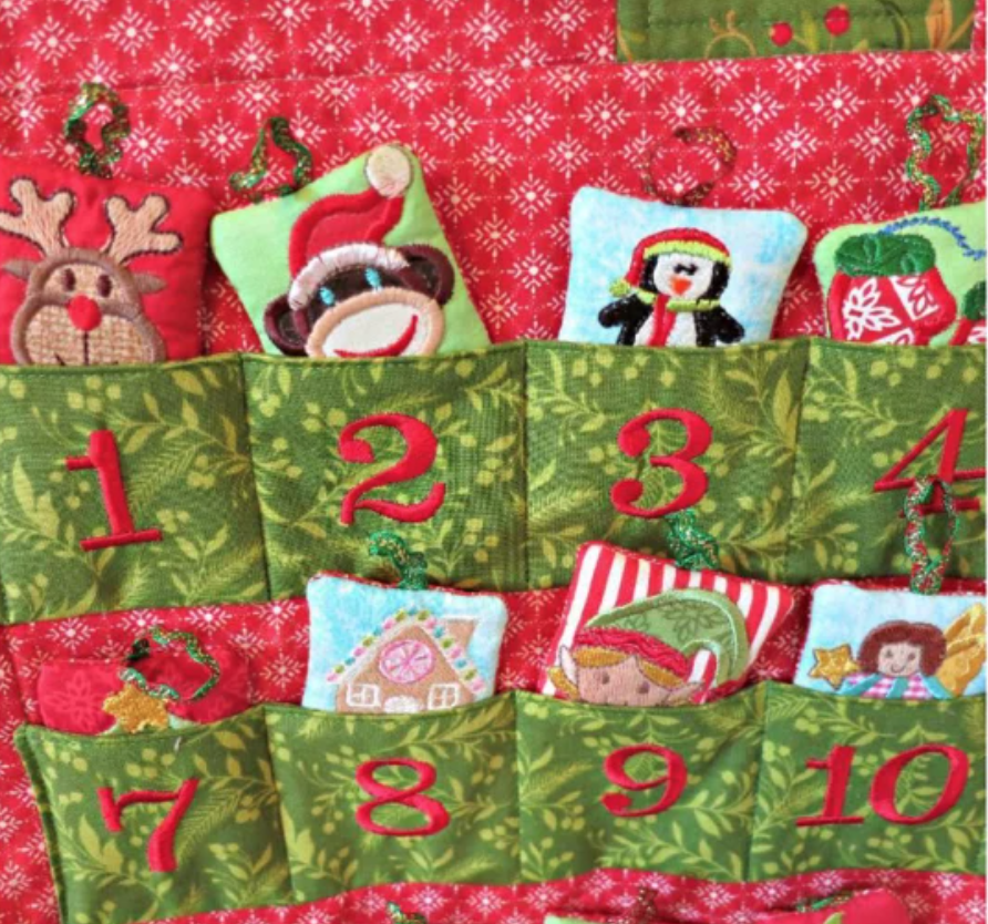 pocket quilted advent calendar