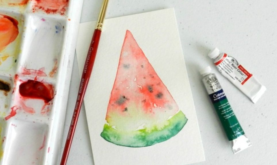 Watermelon Painting: 4 Step Watercolor Tutorial | Craftsy