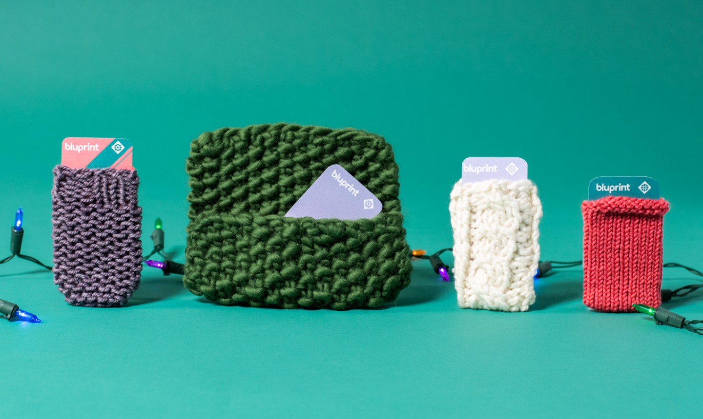 knitted gift card holders