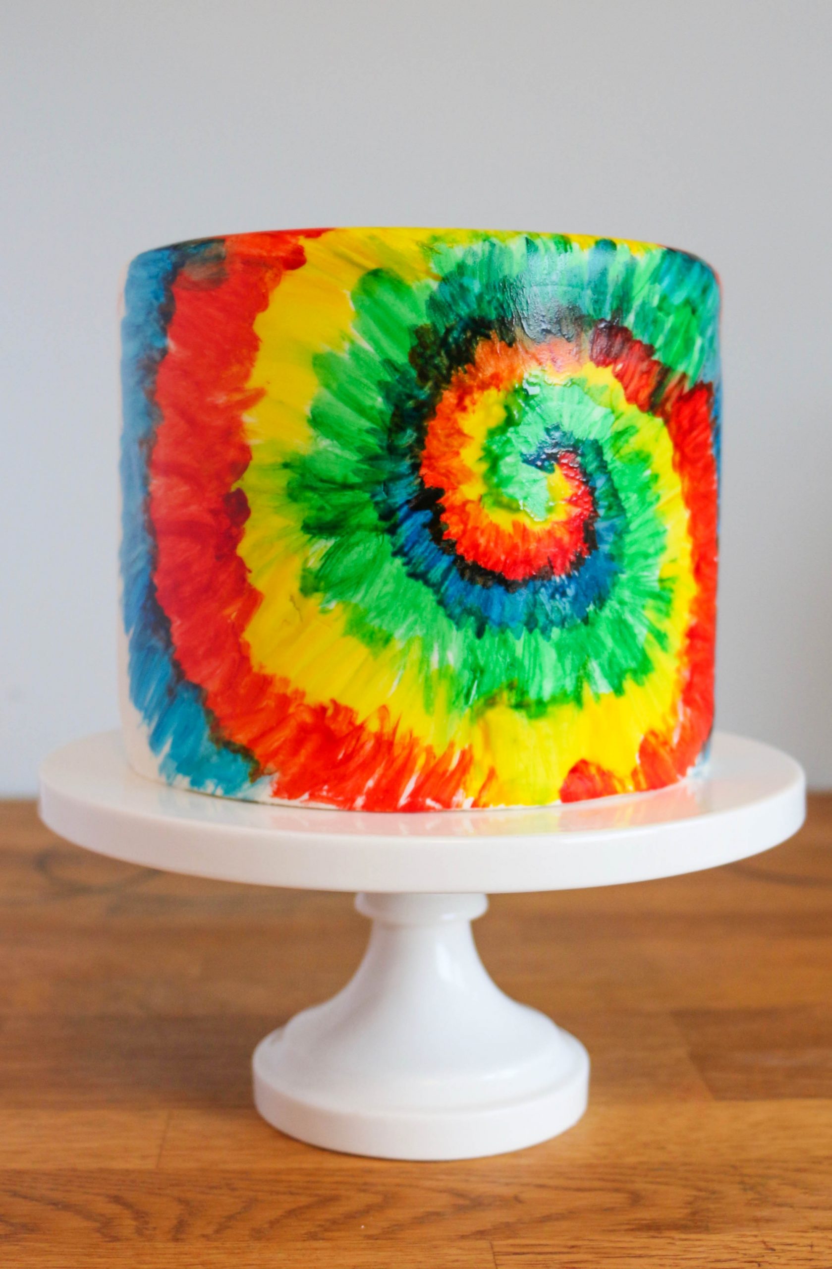 Rainbow Tie Dye Vanilla Buttercream Frosting - Living Chic Mom