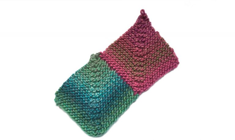 Knit mitered squares