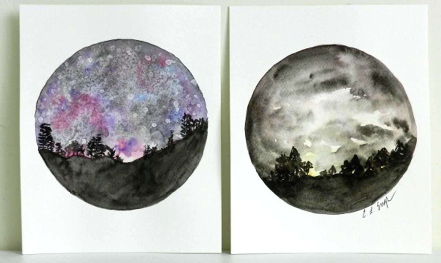 How To Paint A Night Sky In Watercolor Two Tutorials Craftsy