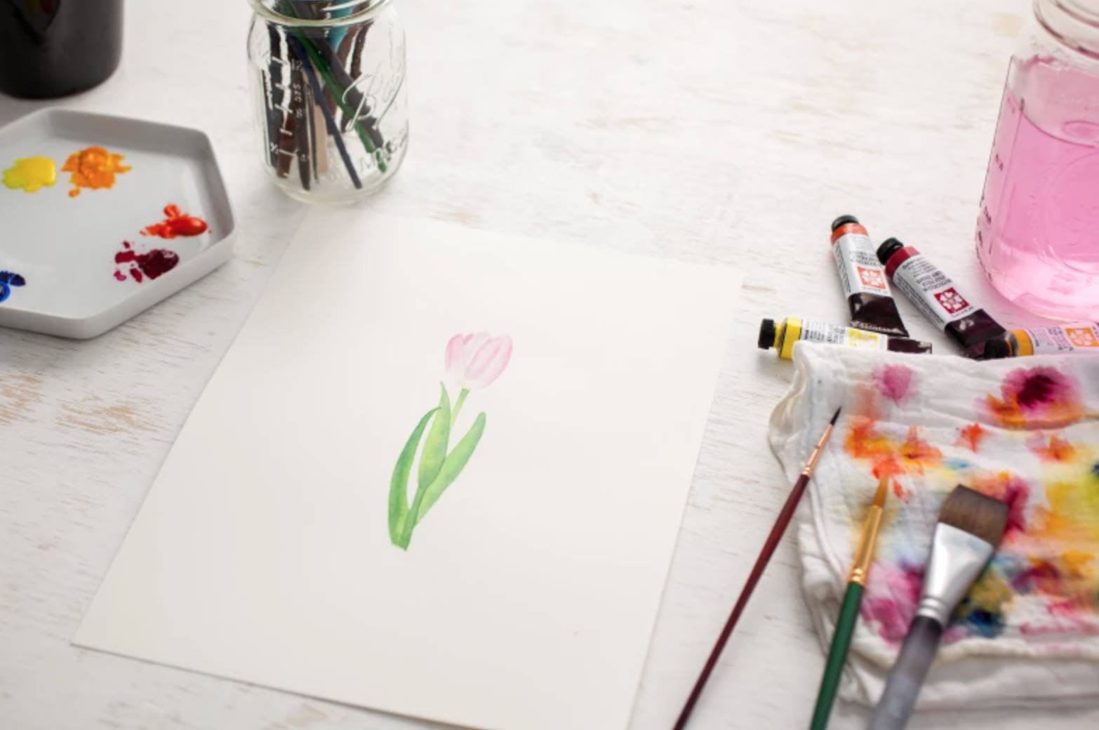 watercolor tulip