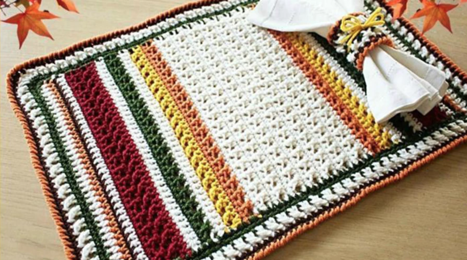 crochet thanksgiving placemat