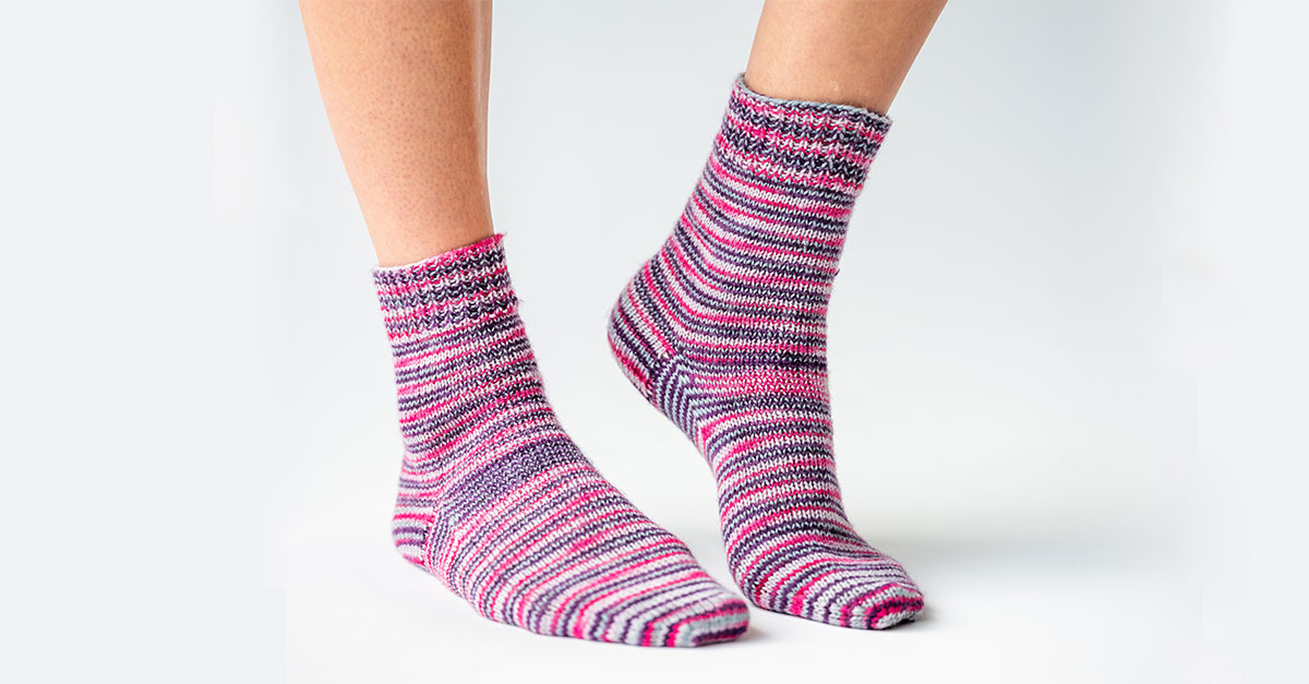 Striped knit socks