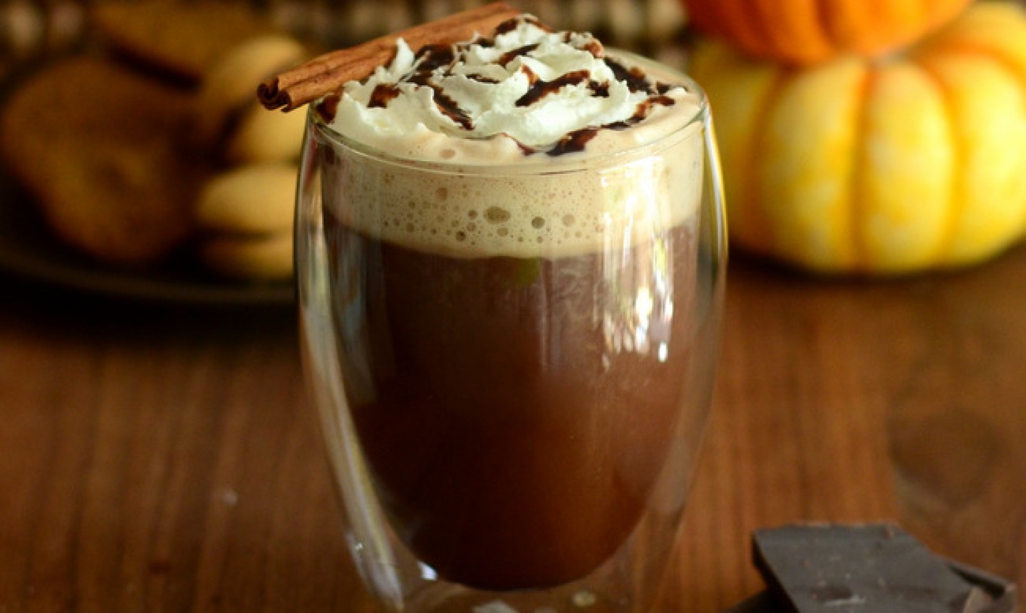 Pumpkin spice hot chocolate