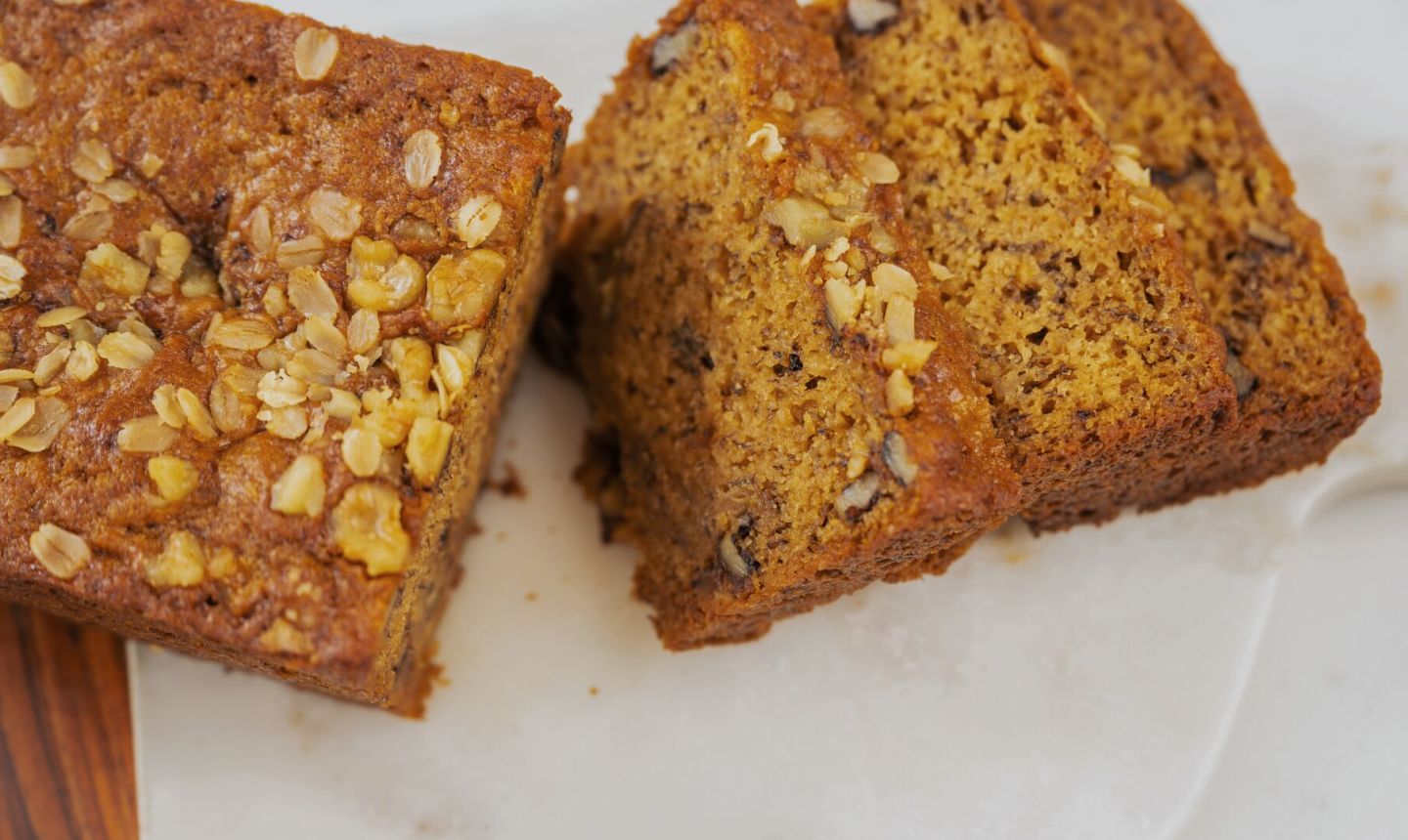 detail of vegan banana bread