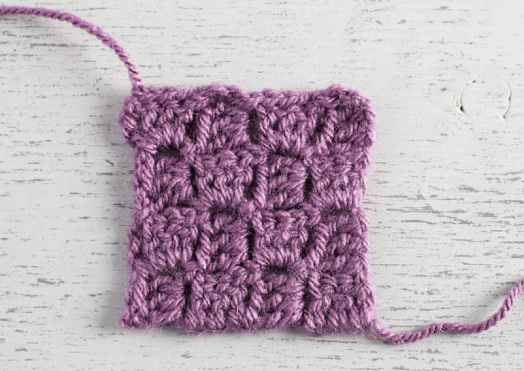 corner to corner crochet swatch