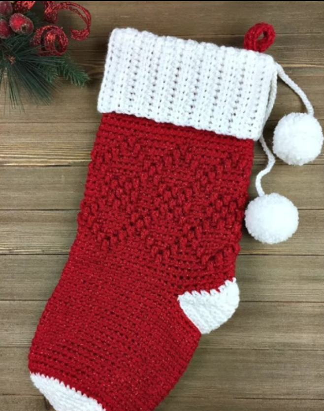 crochet argyle stocking