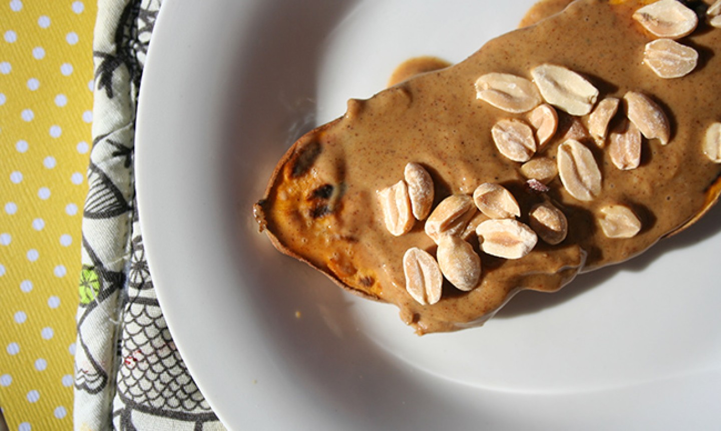 sweet potato toast with peanut butter