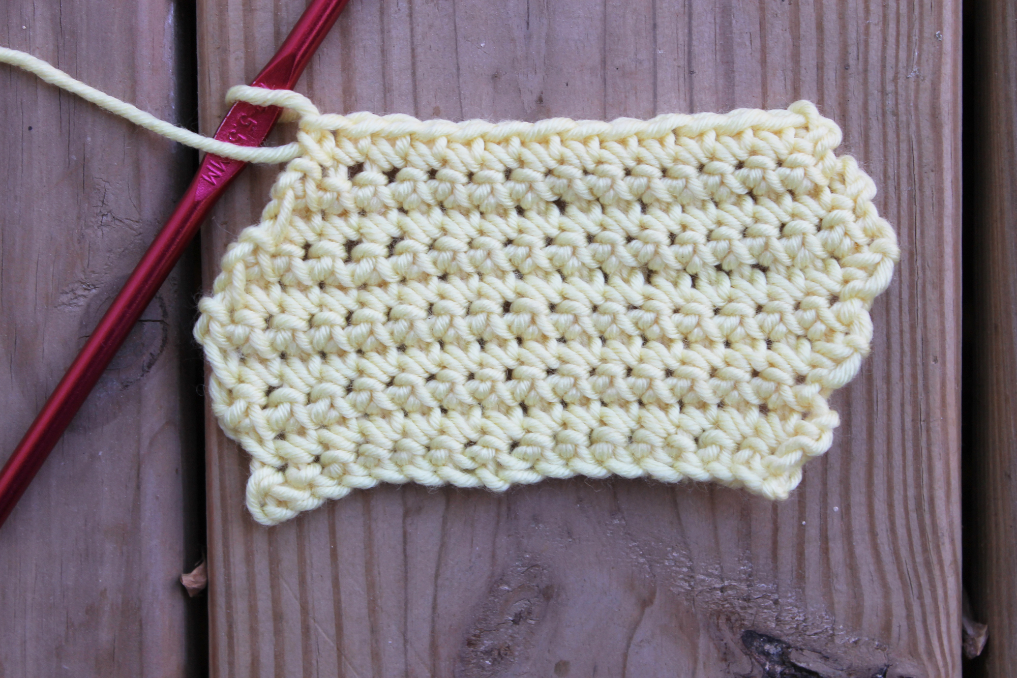 Crochet the knit stitch! Increase, decrease, flat AND in the round