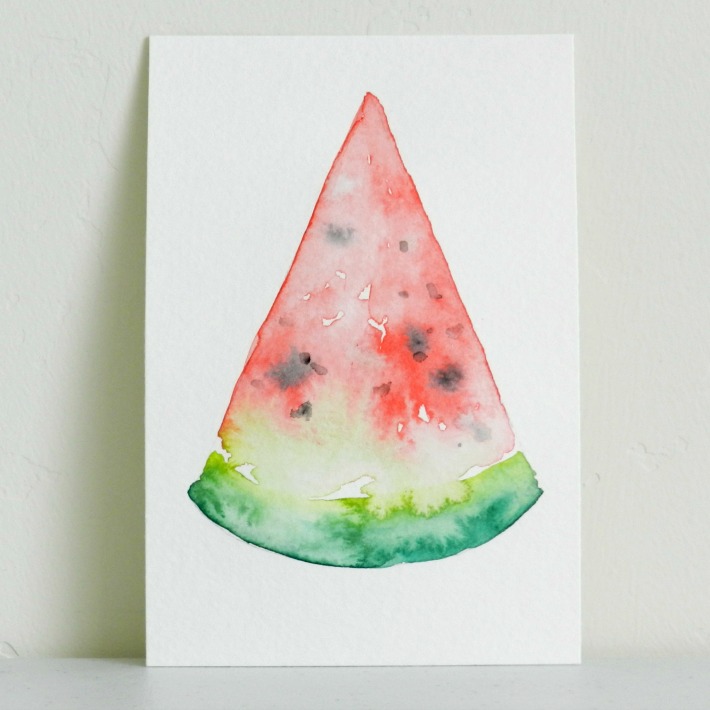 watercolor watermelon