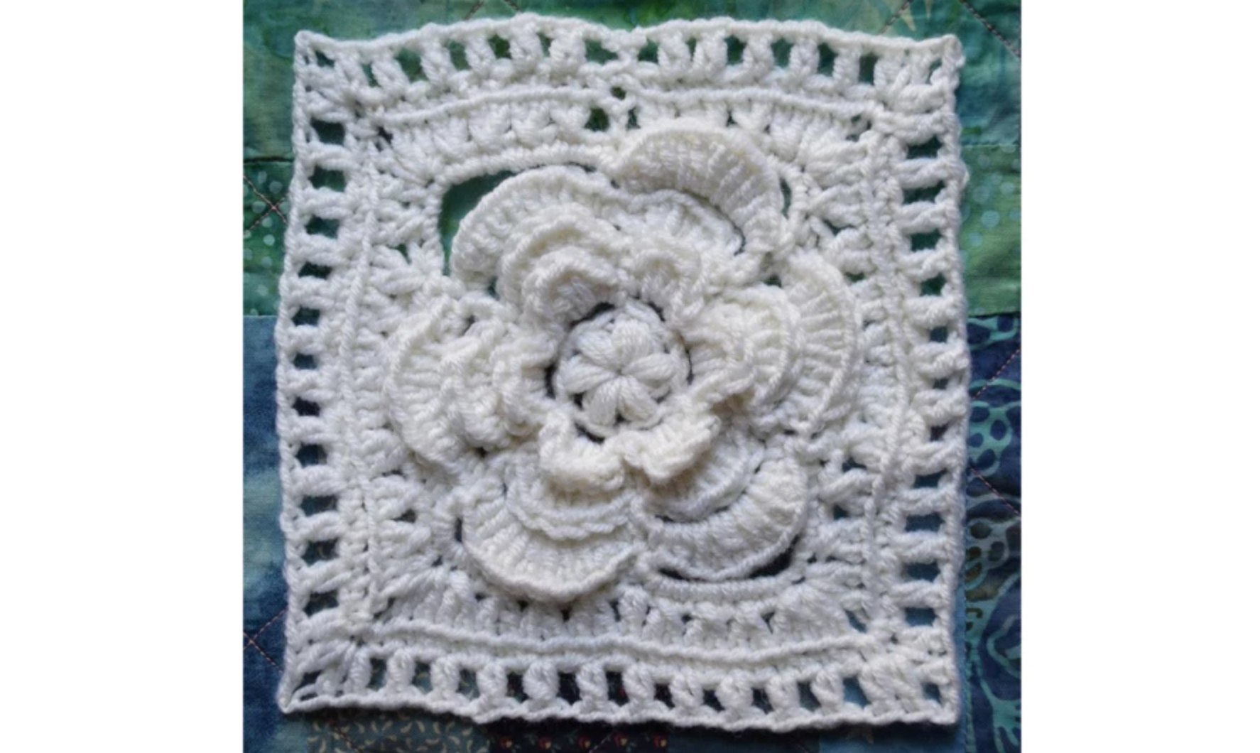 mayapple crochet flower square