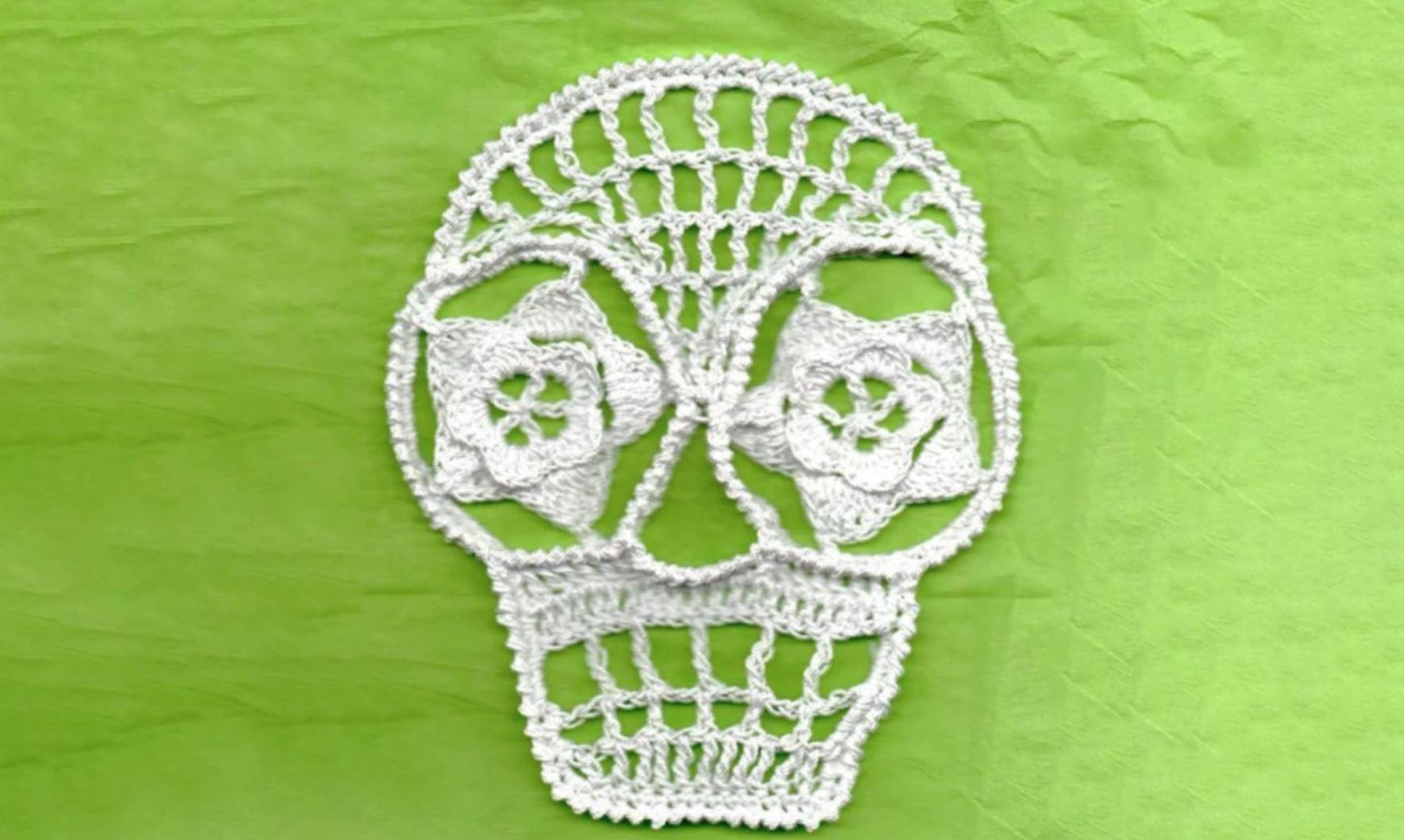 crochet lace skull