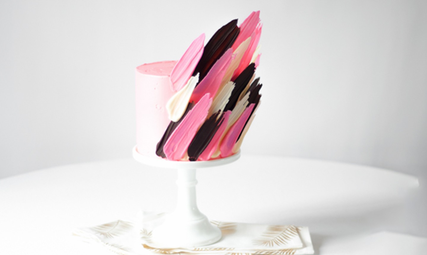 brush stroke cake