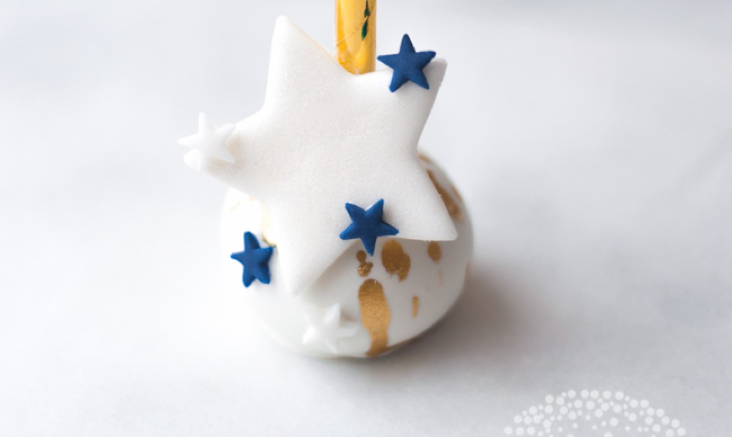 detail shot of star cake pop