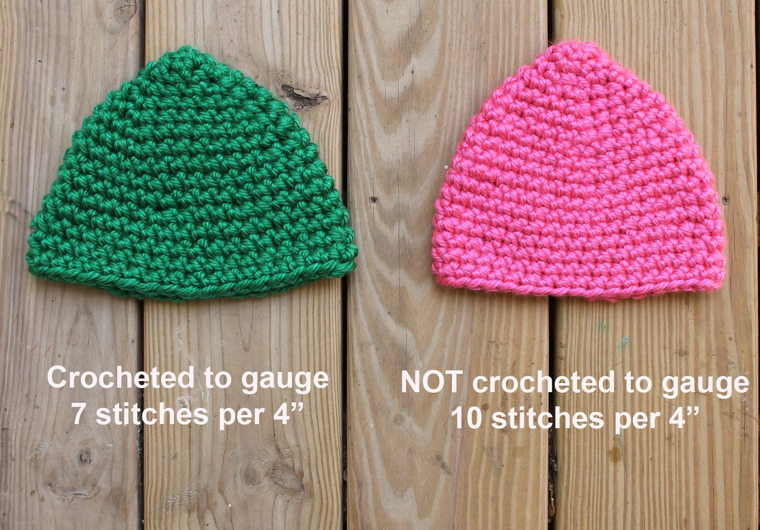 Crochet Gauge Hats 