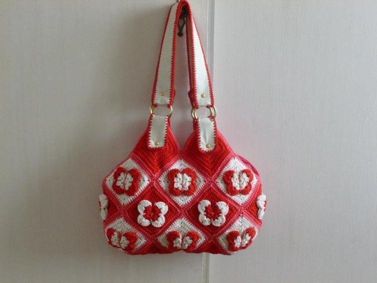 Buy ZZARA Cotton Handmade Crochet Bag, Crochet Purse, Crochet tote Bag,  Retro Bag For Girls and Woman at Amazon.in