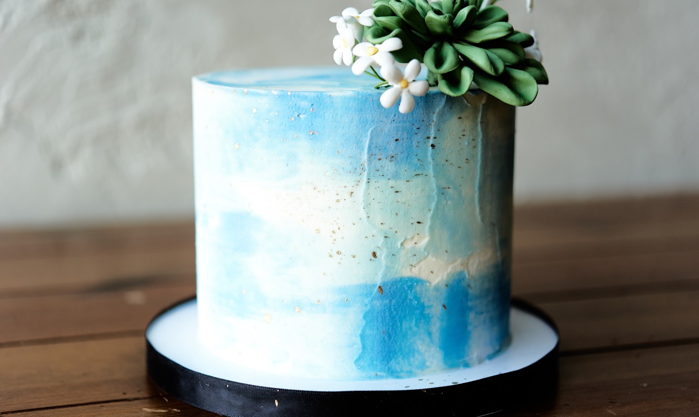 watercolor cake