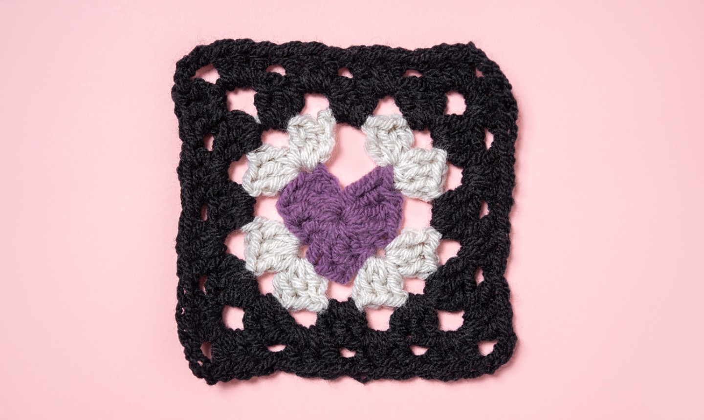 Crochet Heart Granny Square Pattern 