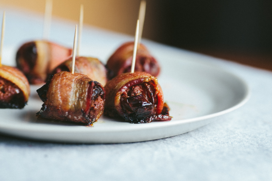 Cheese and chorizo stuffed dates