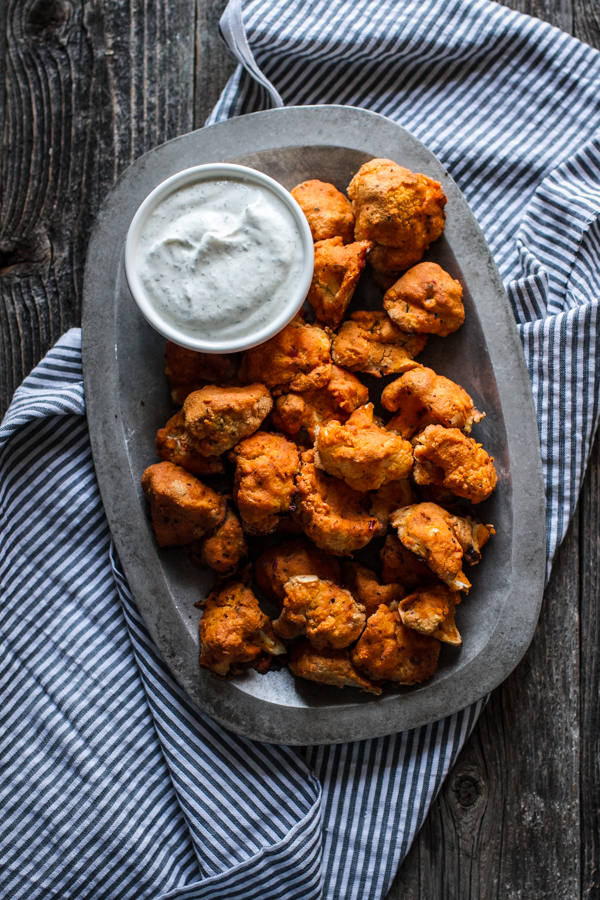 Buffalo cauliflower bites