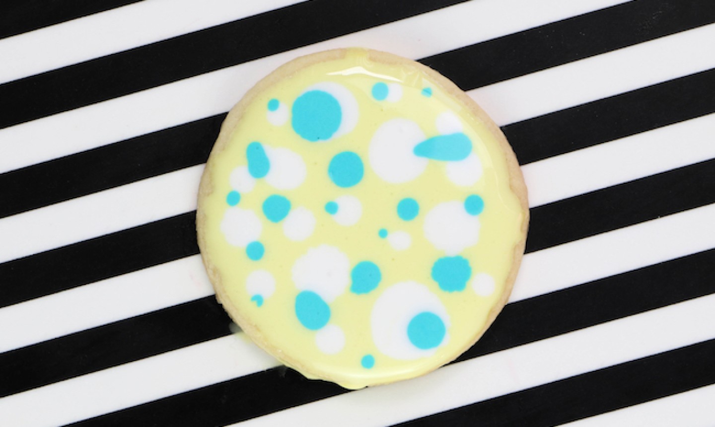 royal icing spotted cookie